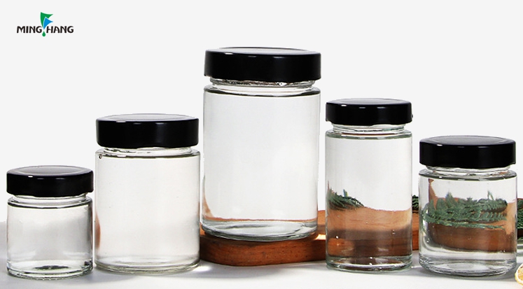 Storage Food Jar with Lid Wholesale 1oz 2oz 3oz 4oz Glass Eco-friendly Storage Bottles & Jars No Cover 101-200ml