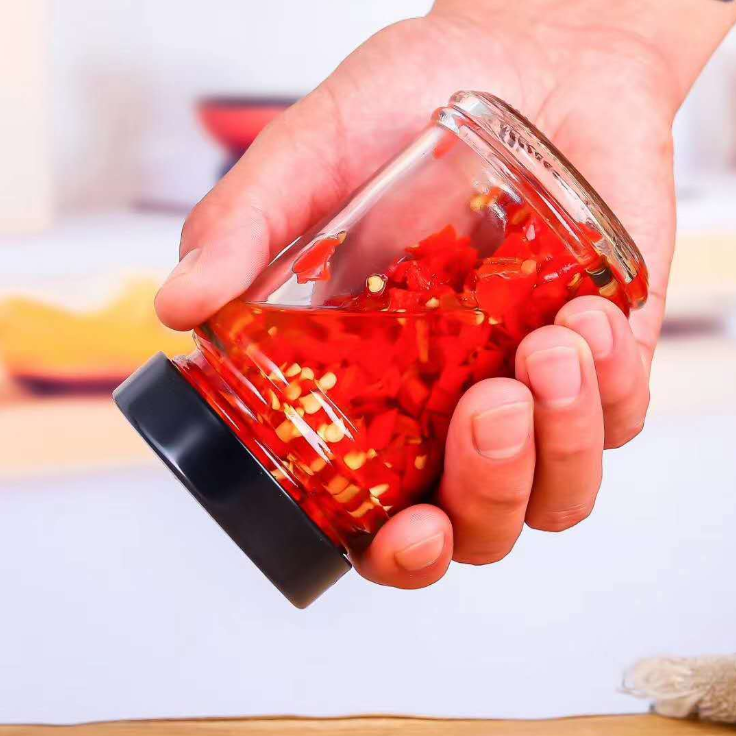 Storage Food Jar with Lid Wholesale 1oz 2oz 3oz 4oz Glass Eco-friendly Storage Bottles & Jars No Cover 101-200ml