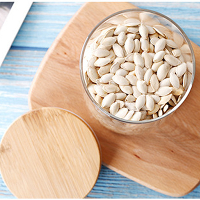 Storage Glass Jar Mason Candy Jar Transparent Bamboo Covered High Borosilicate Food Sealed Glass for Spices Glass Round Shape