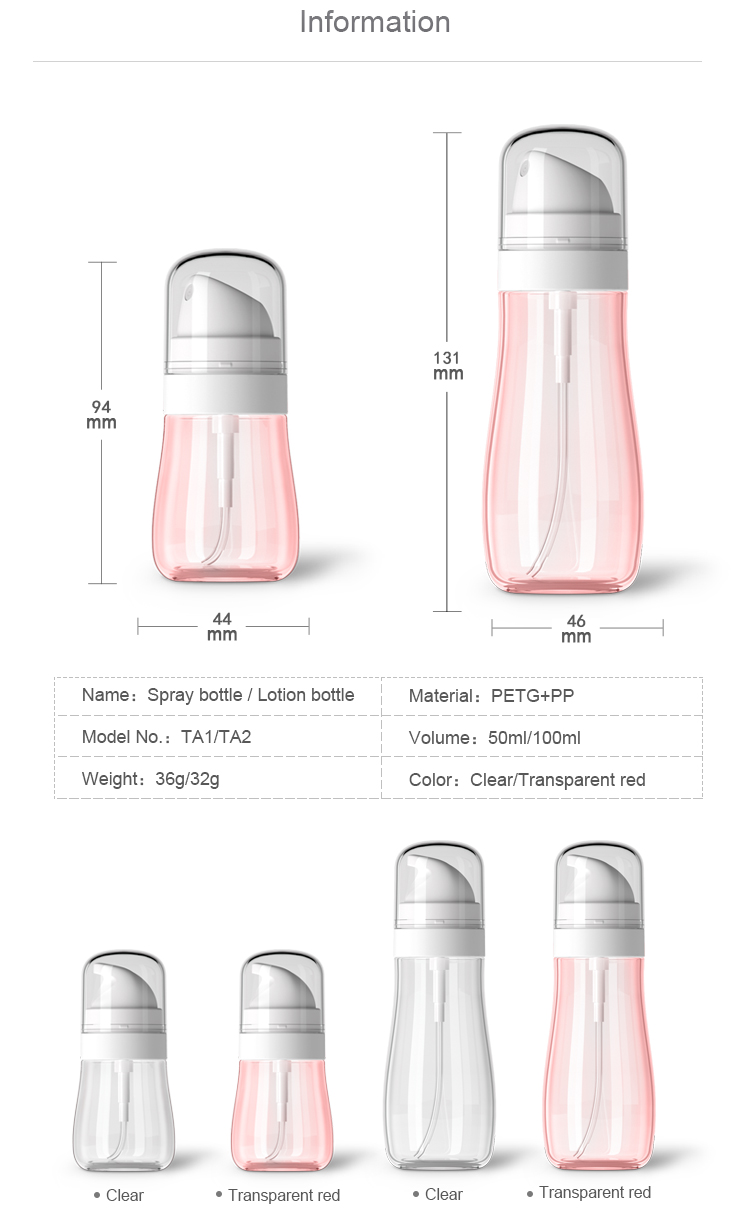 Storage Spray Bottle Environmental Friendly Portable Storage Travel Bottles Kitchen Spray Empty Bottle Containers