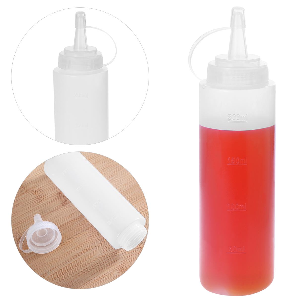 Storage Squeeze Squirt Condiment Bottles With Cap Lids Salad Sauce Dispenser Bottles Olive Oil Gravy Boats Ketchup Cruet Storage