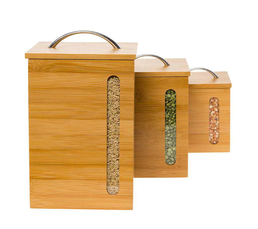 Storage holder bamboo deodorant exclusive kitchen jar containers wholesale