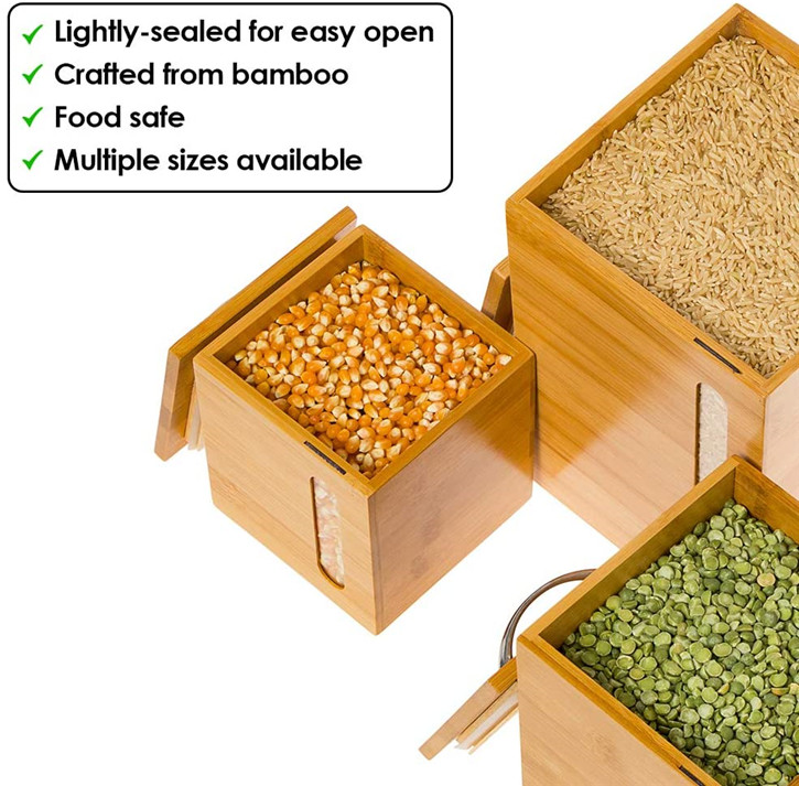 Storage holder bamboo deodorant exclusive kitchen jar containers wholesale
