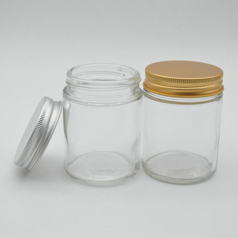 Storage jar 100 ml  Food glass jar container for packaging honey jelly with metal lid