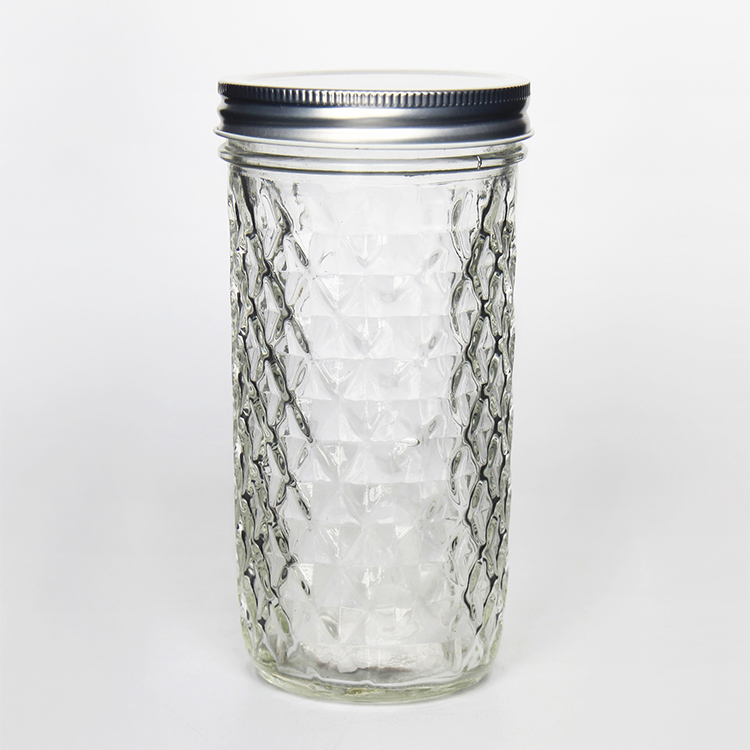 Storage jars suppliers 250 ml Clear tapered ice cream honey jam glass jar with tinplate lid