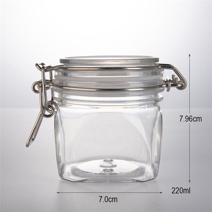 Storage pot plastic jar for plant with cork lid for garden