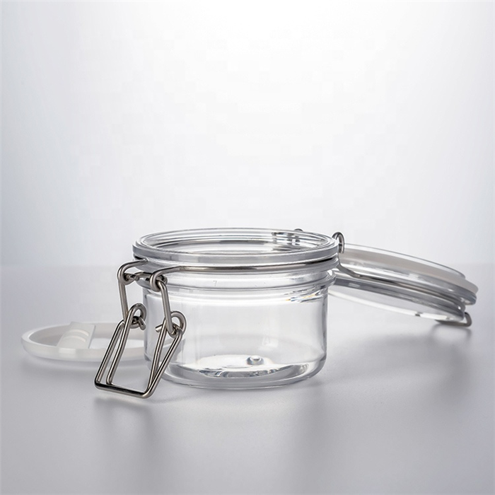 Storage pot plastic jar for plant with cork lid for garden