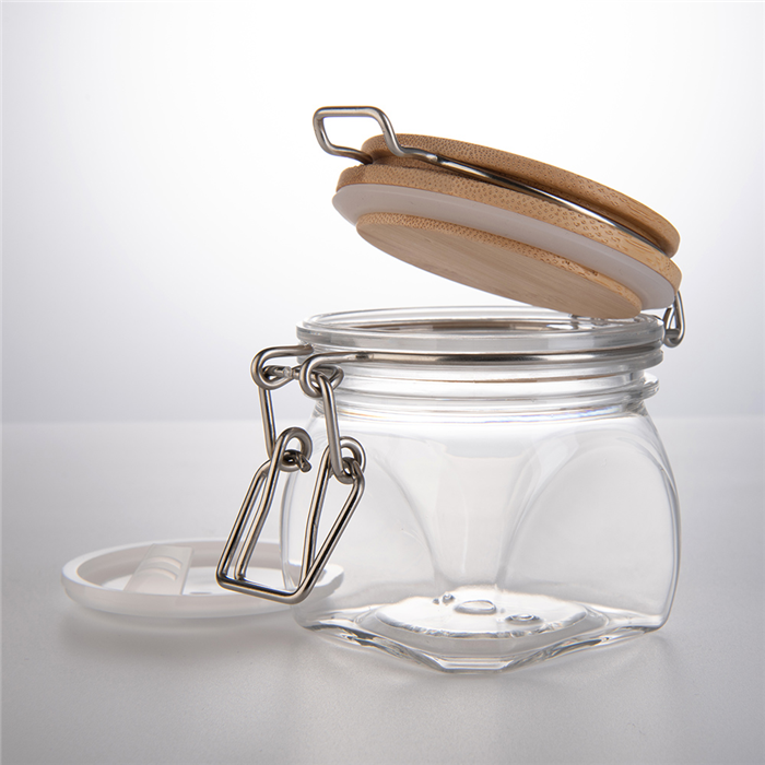 Storage pot plastic jar for plant with cork lid for garden