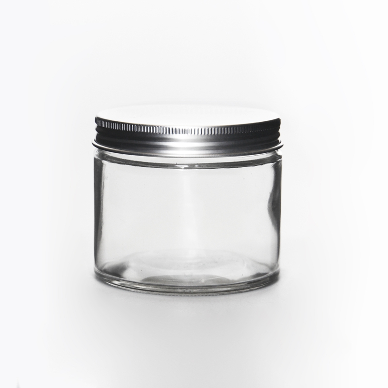 Straight 300ml Home Storage Glass Jar With Lid For Canning Food Jam With Cover Metal Lids