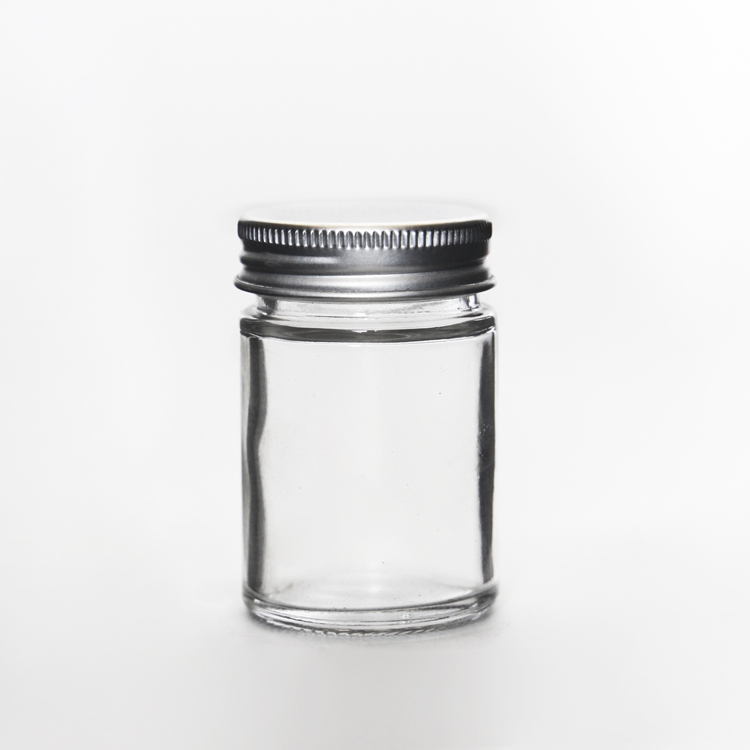 Straight Round Wide Mouth  Glass  Jar 4oz  With Black /Golden /Silver Screw Lid For Jam Sauce