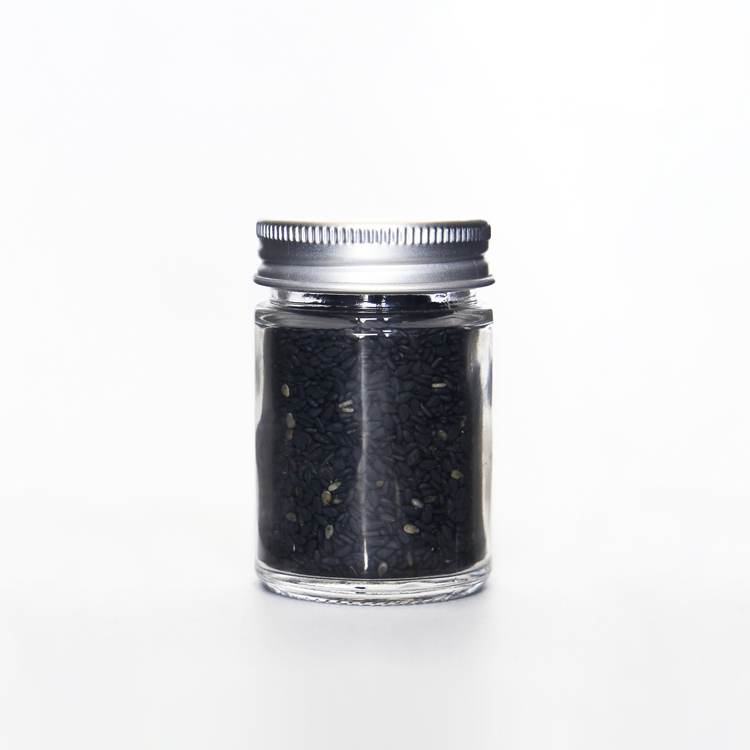 Straight Round Wide Mouth Glass Jar 4oz With Black /Golden /Silver Screw Lid For Jam Sauce