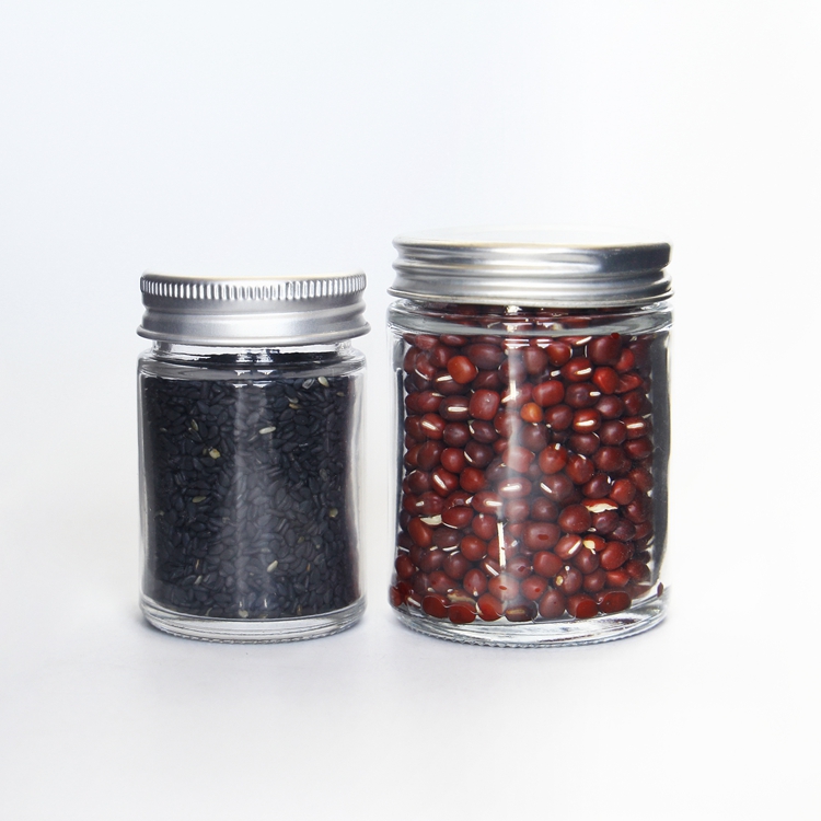 Straight Round Wide Mouth Glass Jar 8oz With Black /Golden /Silver Screw Lid For Jam Sauce