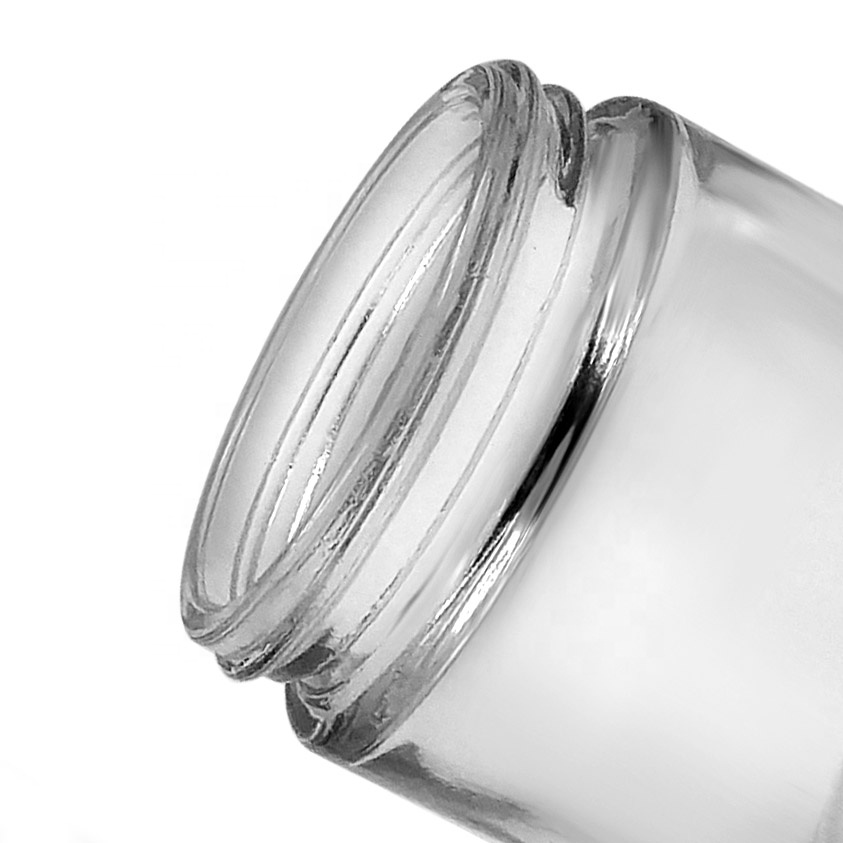 Straight Side 1 oz 2oz 4oz 8oz Clear Glass Ointment Cream Cosmetics Jar for 30ml cosmetics containers