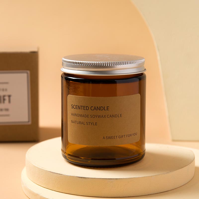 Straight Side Storage Bottles Sealed Clear 4oz 9oz Mason Food Jar Amber 8oz Glass Jar For Candle making