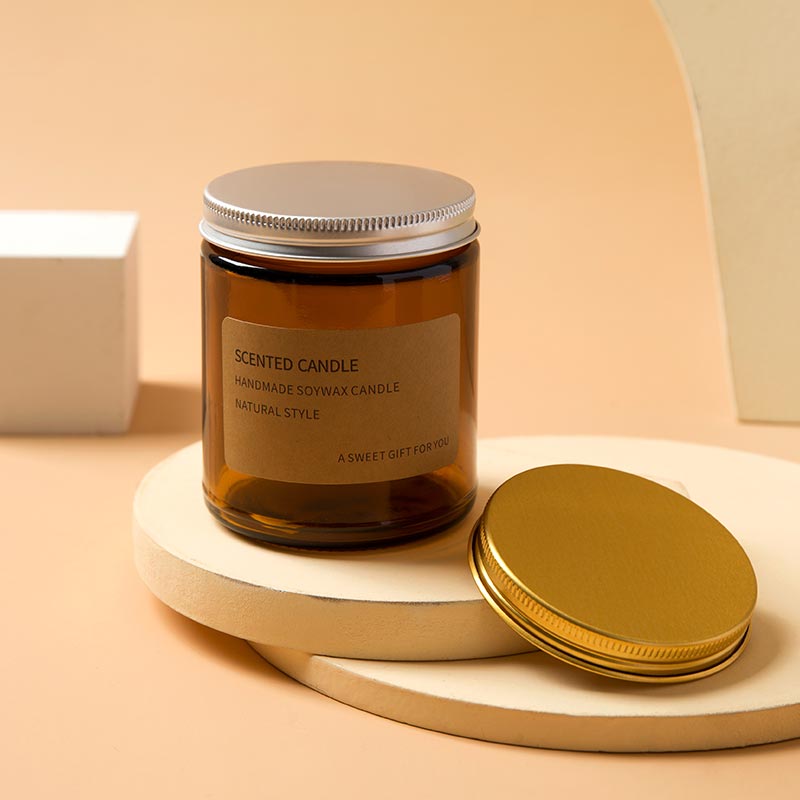 Straight Side Storage Bottles Sealed Clear 4oz 9oz Mason Food Jar Amber 8oz Glass Jar For Candle making