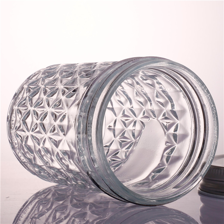 Straight edge glass jars 4oz 8oz 12z 20oz 100ml 200 ml 300ml 600ml