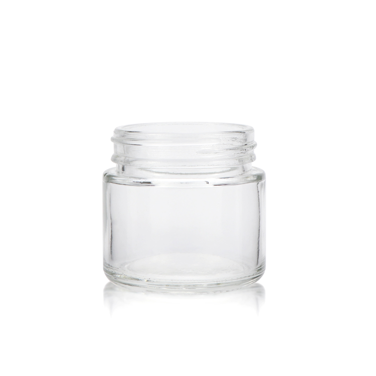 Straight side jars 1 oz 2oz 4oz 8oz clear glass ointment jar for cosmetics