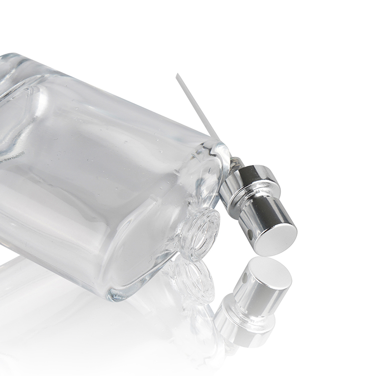 Style 50ml Unique Perfume Bottles with Sliver/plastic Pump The Fine Quality New Glass Cosmetic Package Plastic Screen Printing