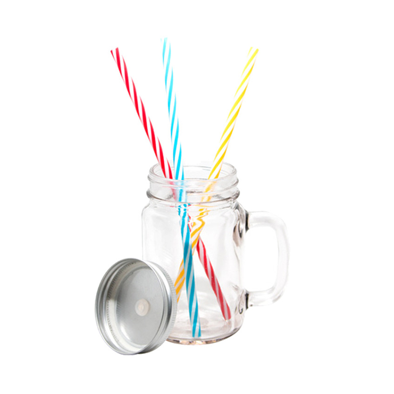 Sublimation Printed DIY Mason Jar With Lid And Straw