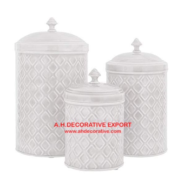 Sugar Storage Canister for Kitchen Use/Decorative Kitchen Storage Galvanized Canister