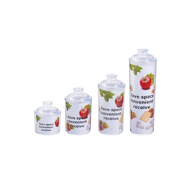 Sugar eco-friendly Round storage bottles &amp; jars clear plastic airless transparent container jar 1000ml packaging