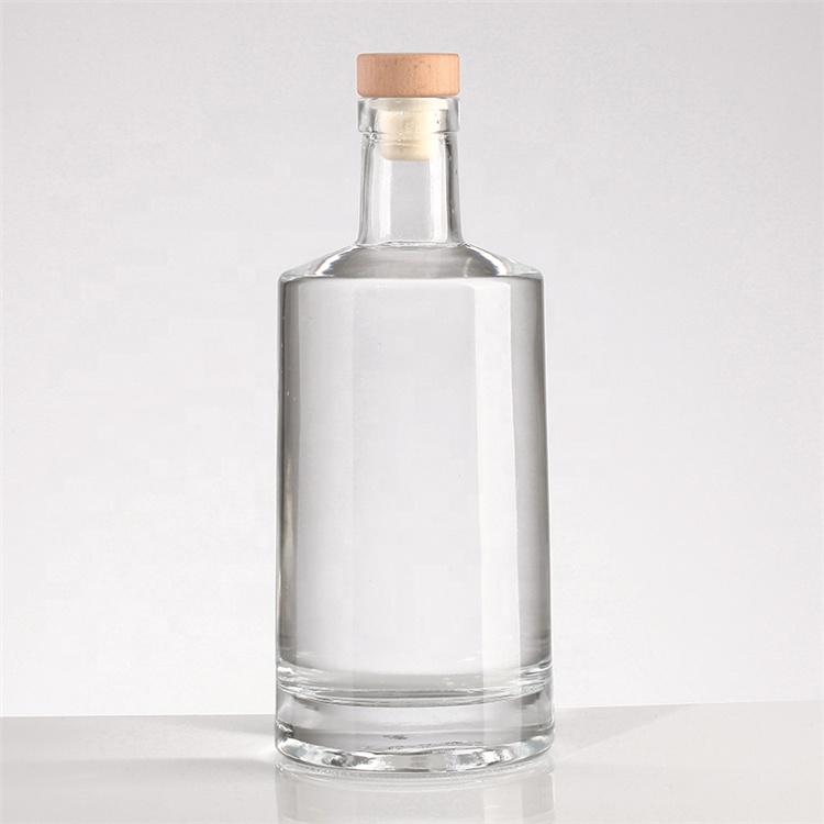 Super Flint Clear Empty Vodka Gin Brandy Whisky Tequila Rum glass bottle for liquor 750 ml