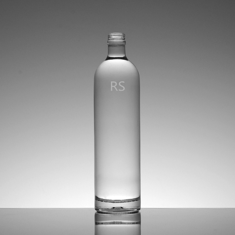 Super Flint Glass Botella de vidrio 500ml 700ml 750ml Empty Rum Clear Liquor glass bottle designer Size
