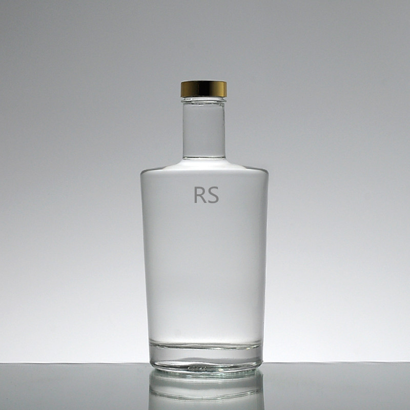 Super Flint Glass Botella de vidrio 500ml 700ml 750ml Empty Rum Clear Liquor glass bottle designer Size