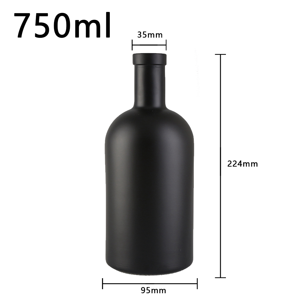 Super Flint Manufacturers 700ml botellas de vidrio licor Empty Clear Liquor glass bottle
