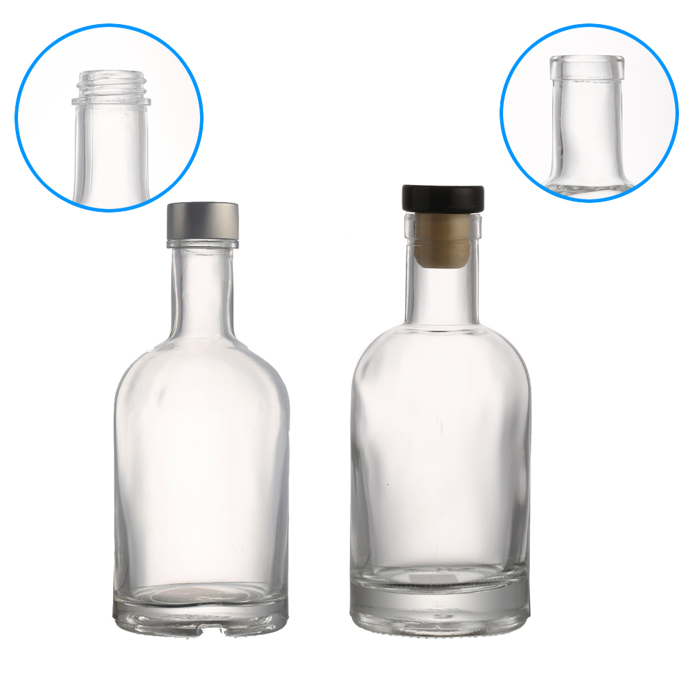 Super Flint Manufacturers 700ml botellas de vidrio licor Empty Clear Liquor glass bottle