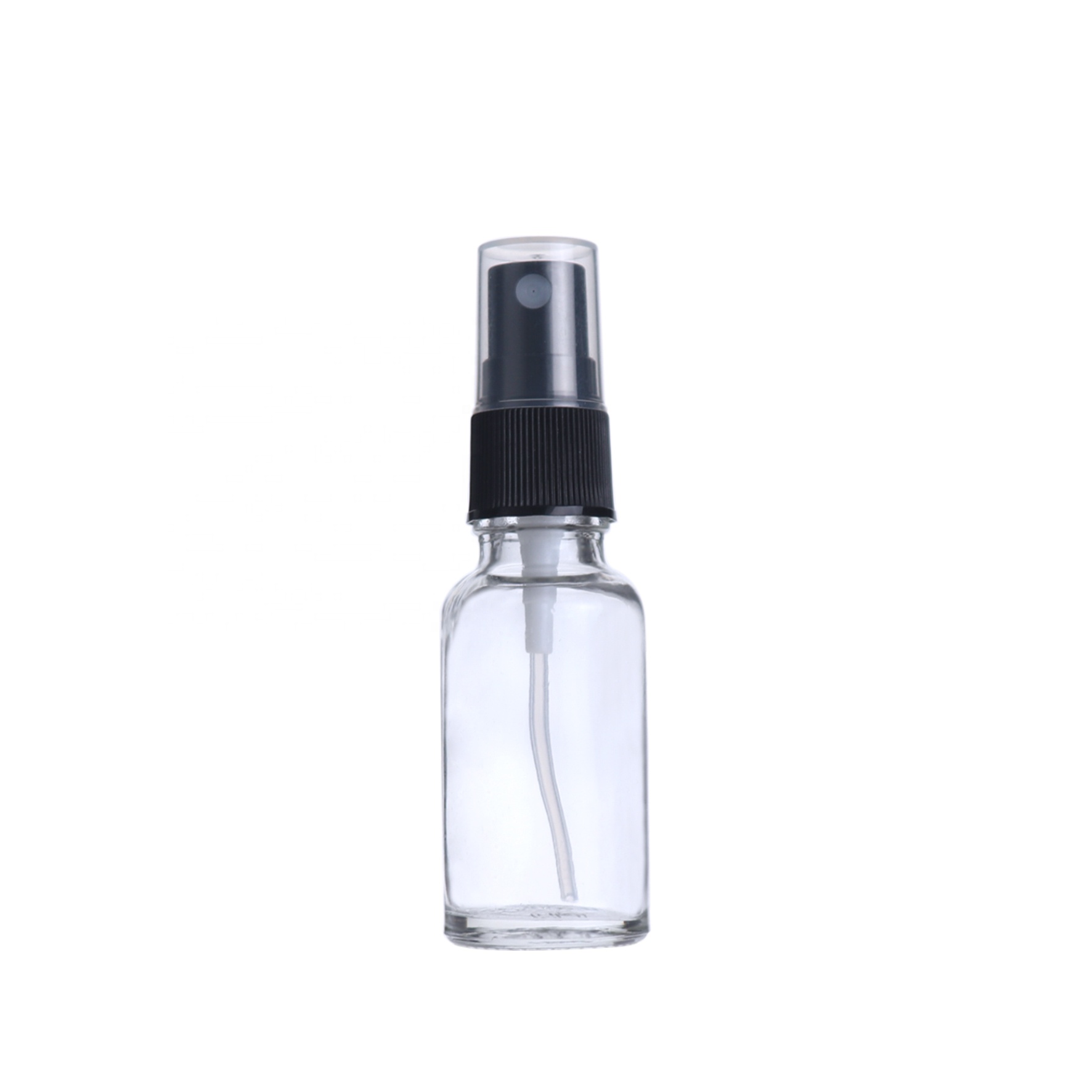 Super September 5ml 10ml 20ml 30ml 50ml 60ml 100ml 120ml clear refillable atomizer spray perfume glass round boston pump bottle