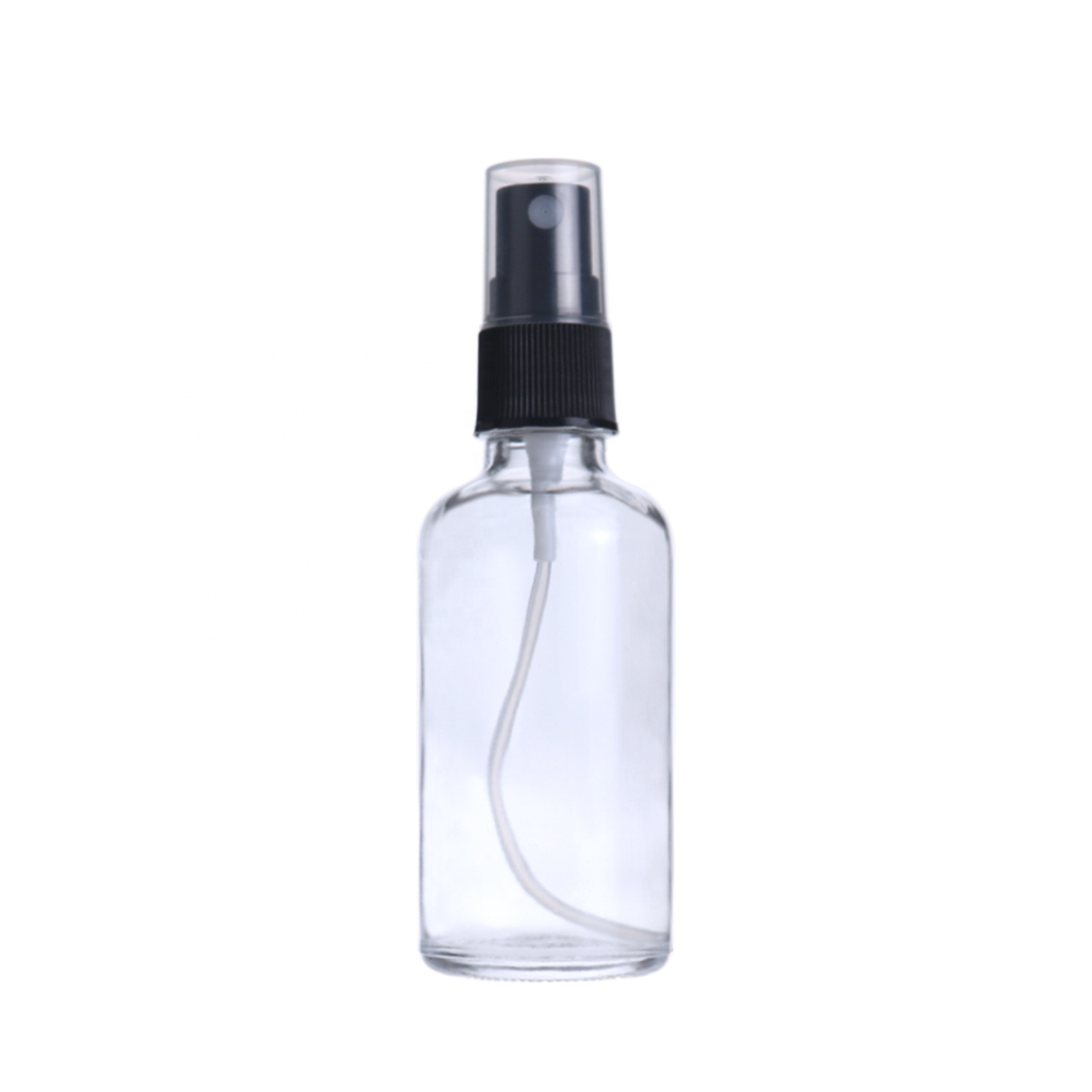 Super September 5ml 10ml 20ml 30ml 50ml 60ml 100ml 120ml clear refillable atomizer spray perfume glass round boston pump bottle
