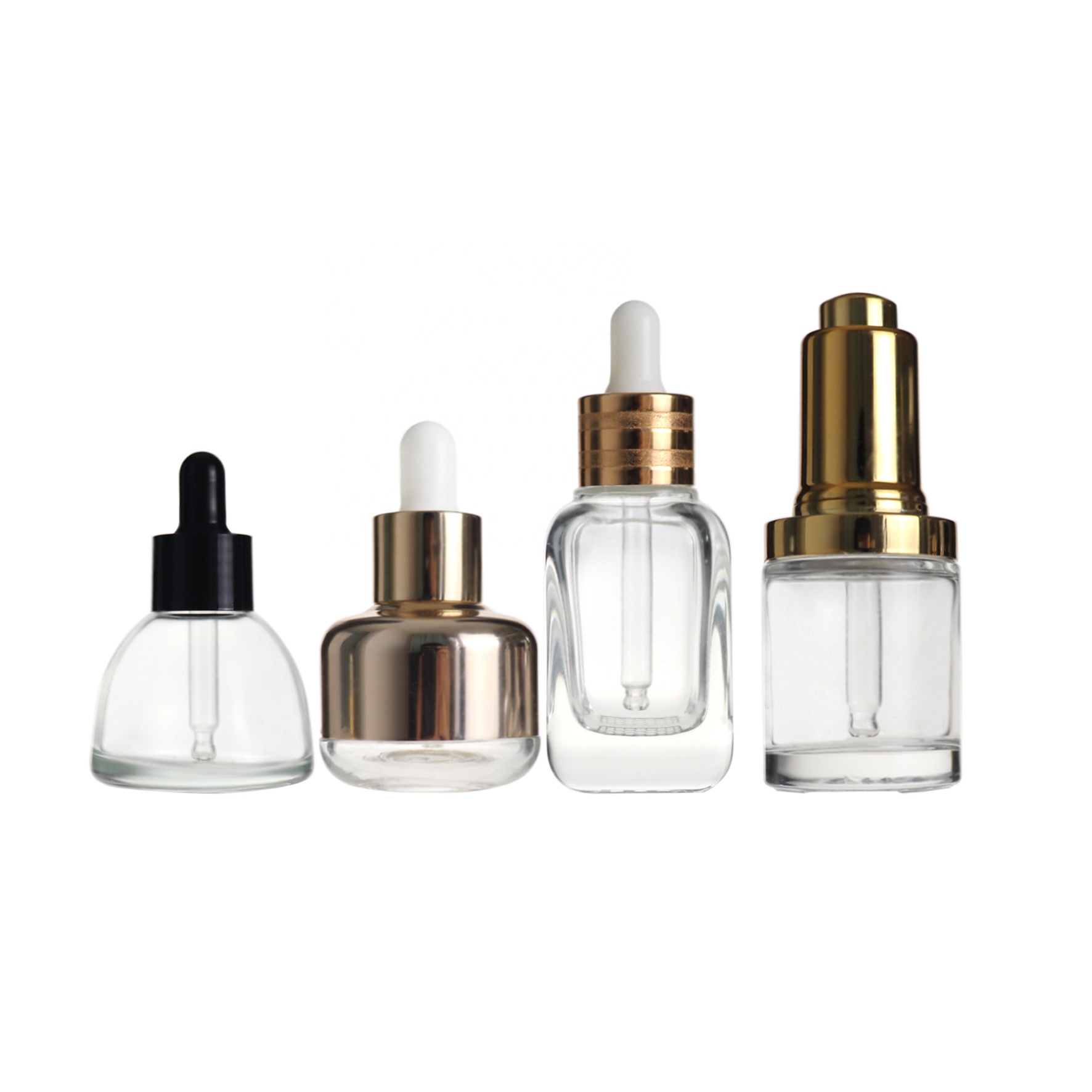 Super September Luxury cosmetic packaging serum bottle unique shaped glass dropper bottle 30ml for skin care