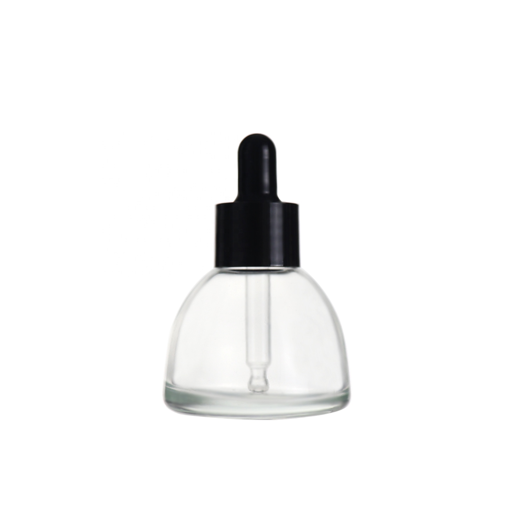 Super September Luxury cosmetic packaging serum bottle unique shaped glass dropper bottle 30ml for skin care