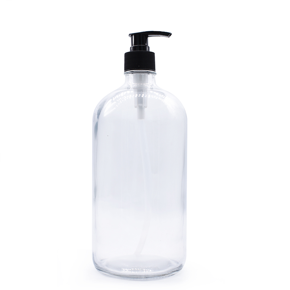 Super large size bottle with emulsion pump 250ml 500ml 1000ml glass bottle