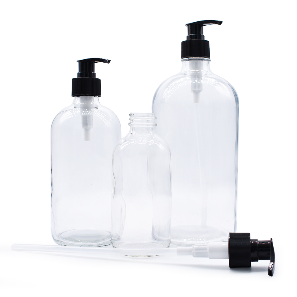 Super large size bottle with emulsion pump 250ml 500ml 1000ml glass bottle