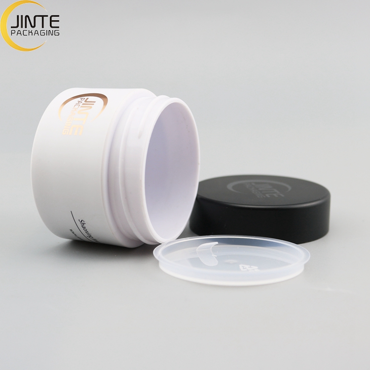 Superably Popular Plastic Container Packaging Black White Jars Custom 2oz 8oz Lip Scrub Jars