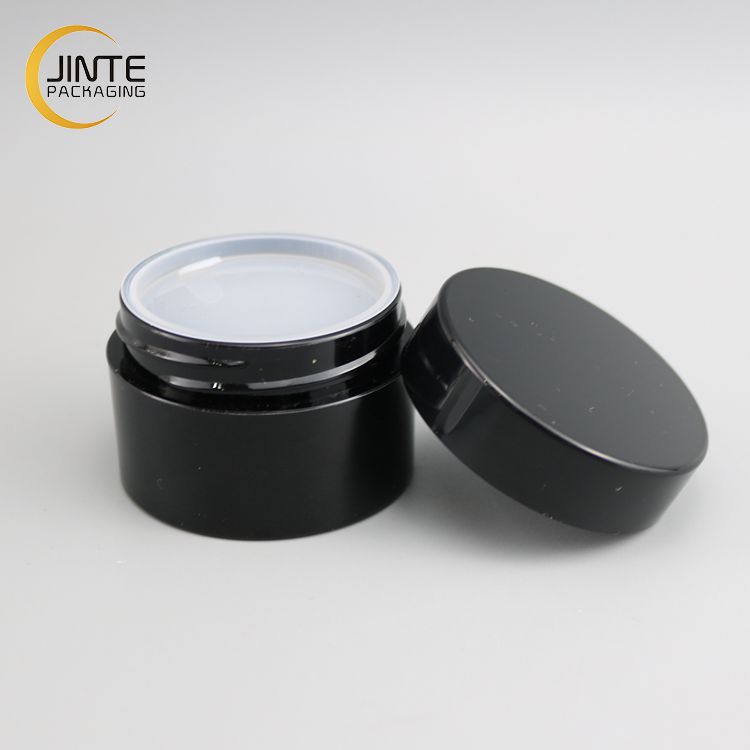 Superably Popular Plastic Container Packaging Black White Jars Custom 2oz PowderJars