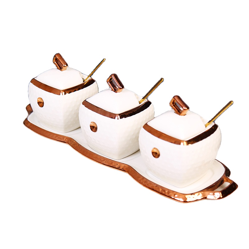 Superb Craftsmanship High Quality Angled Pots Kitchen Seasoning Box Spice Jar