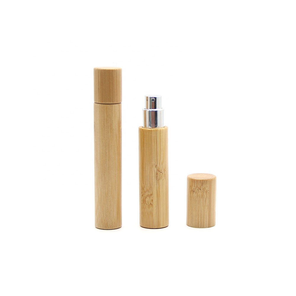 Superb beautiful design chinese bamboo bottle spray black bottle with bamboo spray