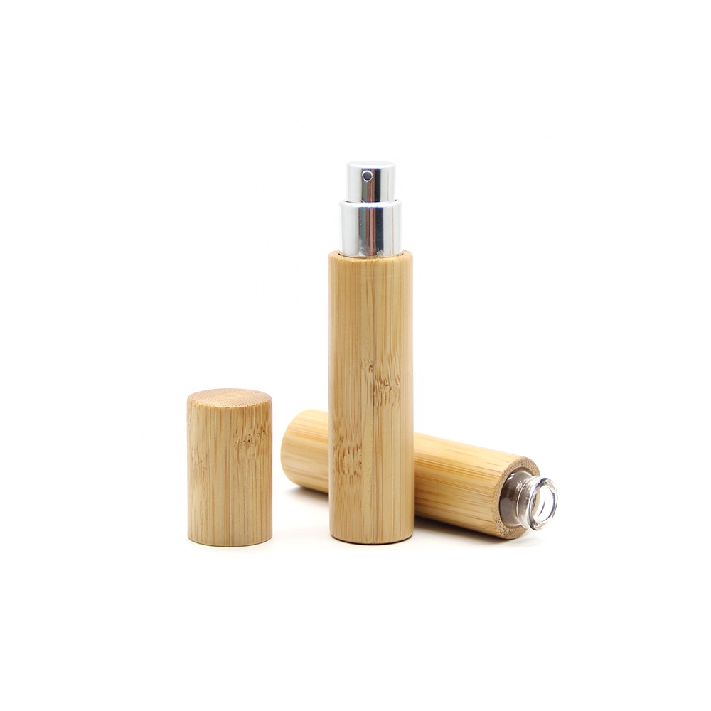 Superb beautiful design chinese bamboo bottle spray black bottle with bamboo spray