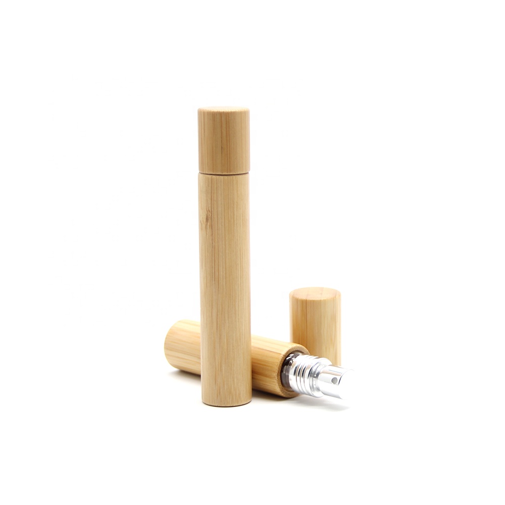 Superb beautiful design chinese bamboo bottle spray black bottle with bamboo spray