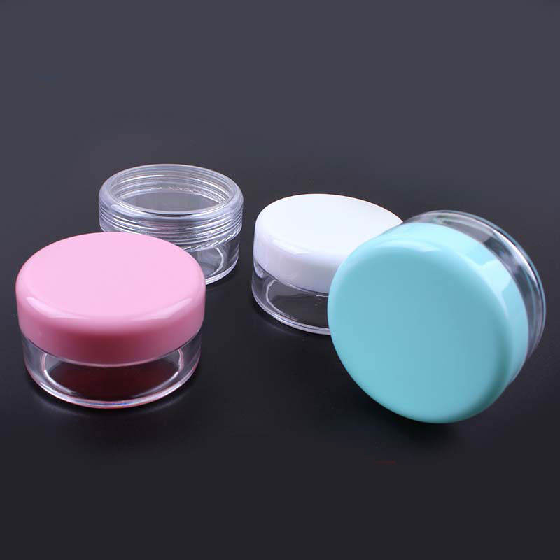 Superior Quality Color 3g 5g 15g PS Plastic Jar With Lids Eye Cream Nail Art Cosmetic Plastic Jar
