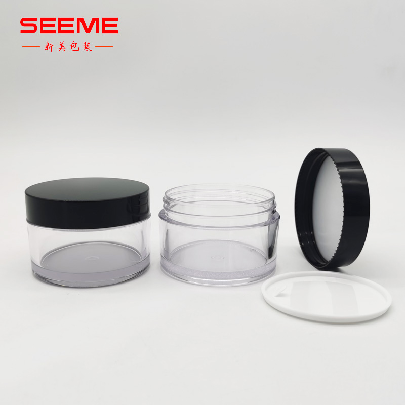 Superior Quality Luxury Packaging 100g Round Plastic Cosmetic PS Jars