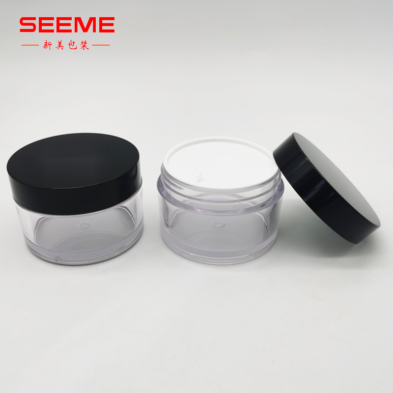 Superior Quality Luxury Packaging 100g Round Plastic Cosmetic PS Jars