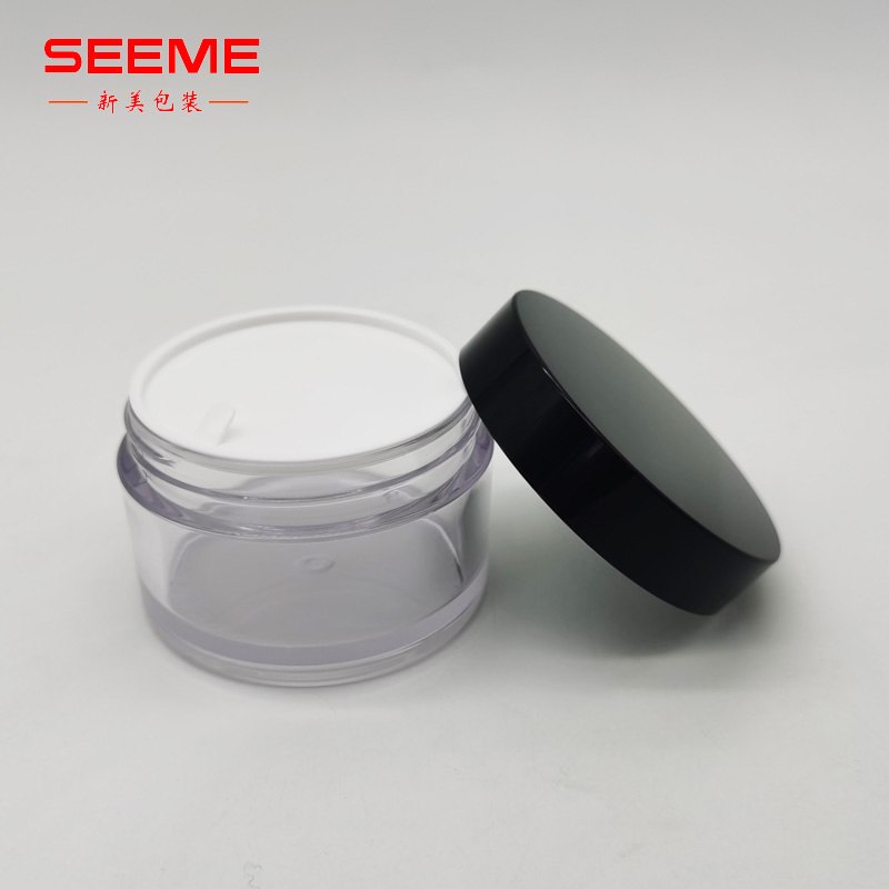 Superior Quality Luxury Packaging 100g Round Plastic Cosmetic PS Jars
