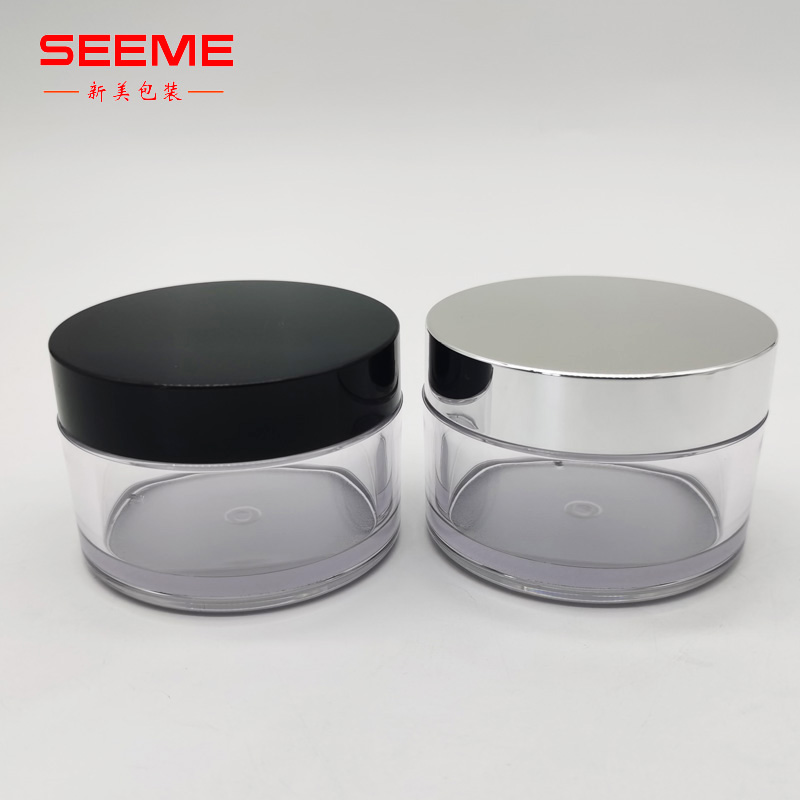 Superior Quality Luxury Packaging 100g Round Plastic Cosmetic PS Jars