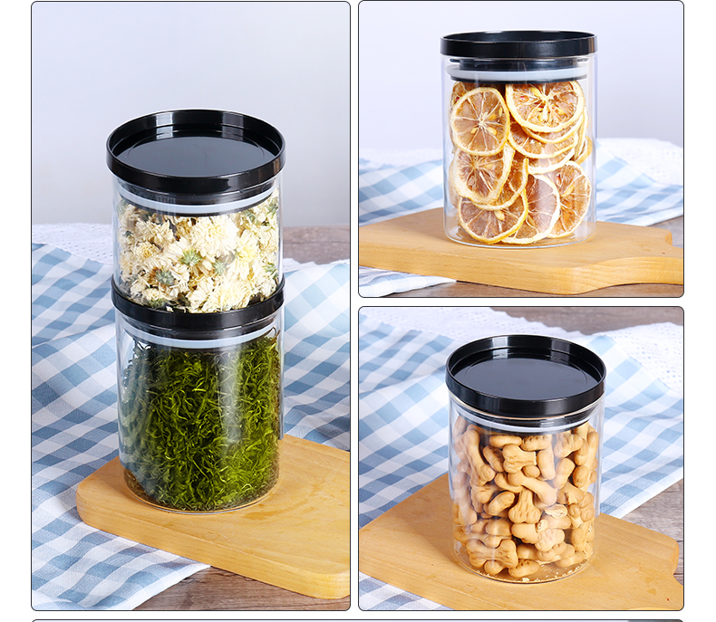 Supplier Wide Mouth Round Borosilicate Airtight Kitchen Tea Pasta Food Spice Glass Storage Jar Containers with Lid