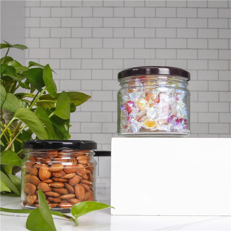Supplier Wide Mouth Round Borosilicate Airtight Kitchen Tea Pasta Food Spice Glass Storage Jar