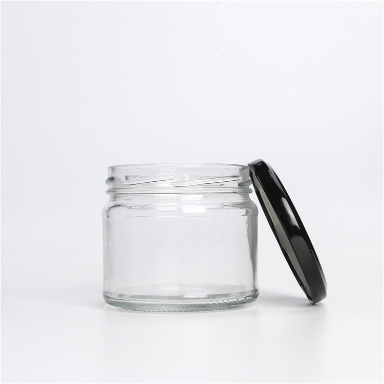Supplier Wide Mouth Round Borosilicate Airtight Kitchen Tea Pasta Food Spice Glass Storage Jar